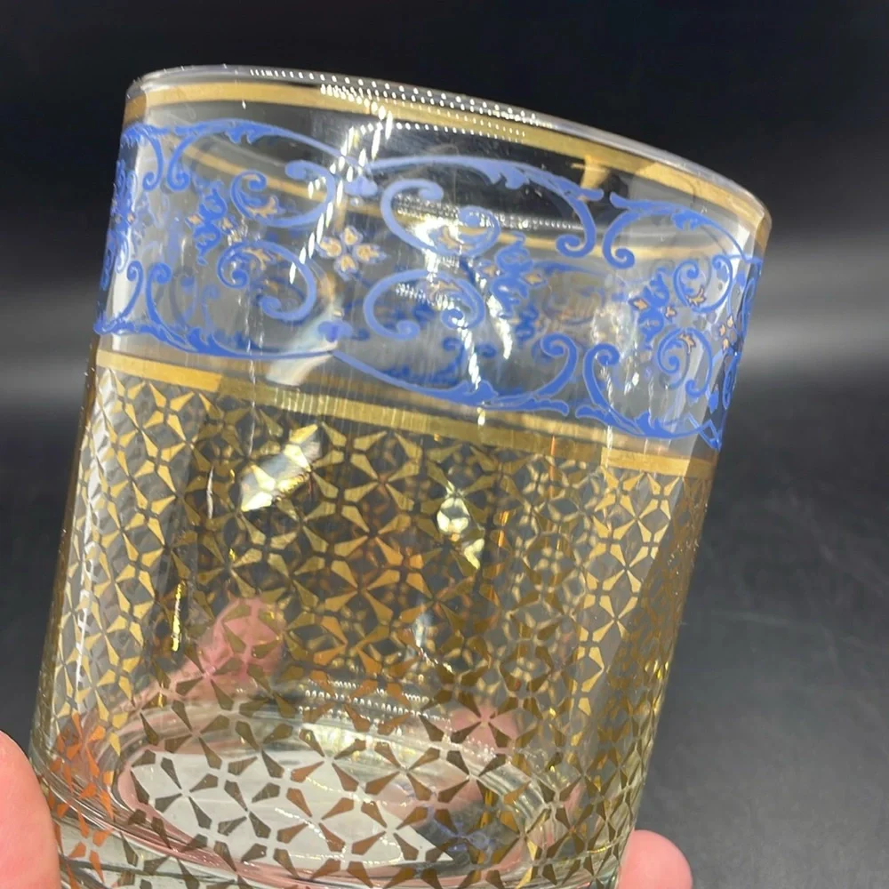 NWT Patina Vie Beauty and the Beast Inspired Blue & Gold Tumbler